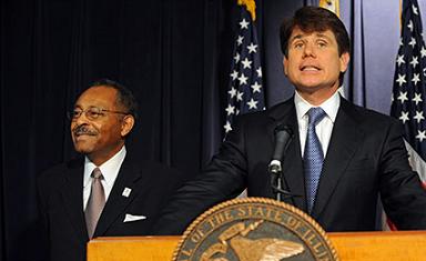 Roland Burris and Rod Blagojevich