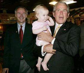 Bush and an apolitical baby