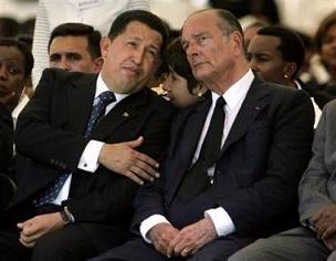 Chavez with Chirac