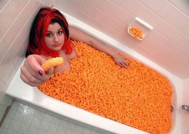 Bathtub full of Cheetos