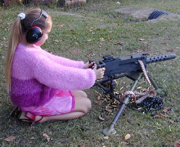 girl with a machine gun