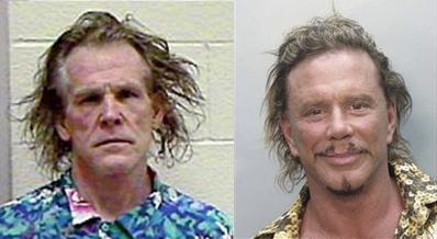 Nick Nolte and Mickey Rourke mugshots