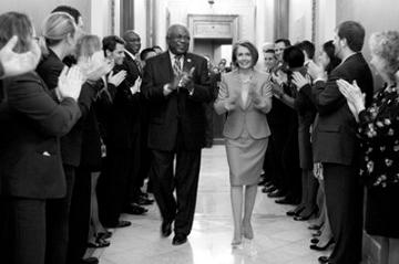 Pelosi, Clyburn, and happy staffers