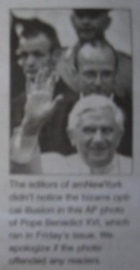 Ratzinger with devil horns