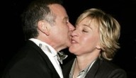 Ellen degeneres Robin Williams kissing