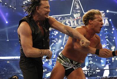 Mickey Rourke punching out Jericho