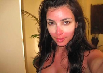 Kardashian with tanlines