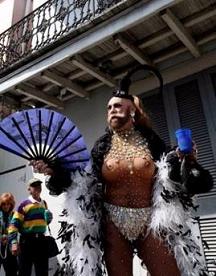 some weirdo at Mardi Gras